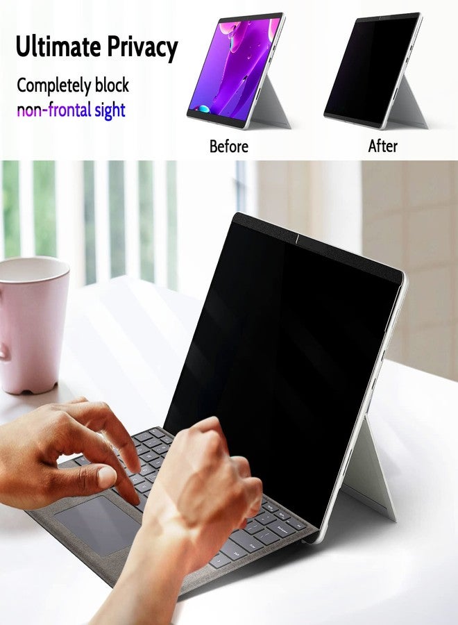 Peslv Magnetic Privacy Screen for Surface Pro 7+/7/6/5/4/3 12.3 Inch, Removable Anti Blue Light Glare Filter, Black Security Private Apy Block Protector - Image 2